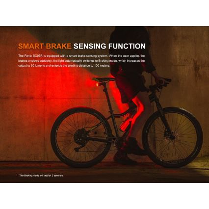 Fenix BC06R - LED Luz de bicicleta regulable y recargable LED/USB IP66 90 lm 24,5 h