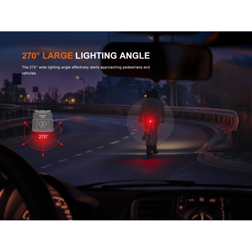 Fenix BC06R - LED Luz de bicicleta regulable y recargable LED/USB IP66 90 lm 24,5 h