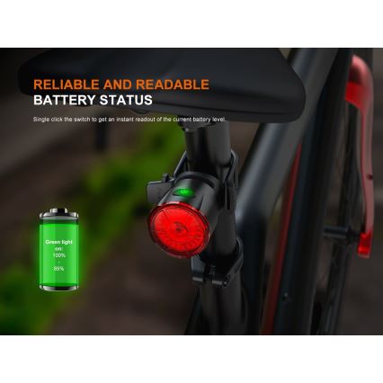 Fenix BC06R - LED Luz de bicicleta regulable y recargable LED/USB IP66 90 lm 24,5 h