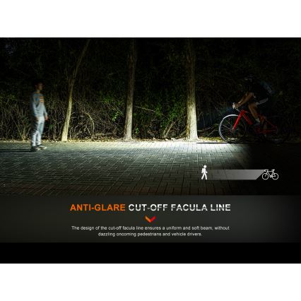 Fenix BC15R- LED Luz de bicicleta regulable y recargable LED/USB IP66 400 lm 31,5 horas