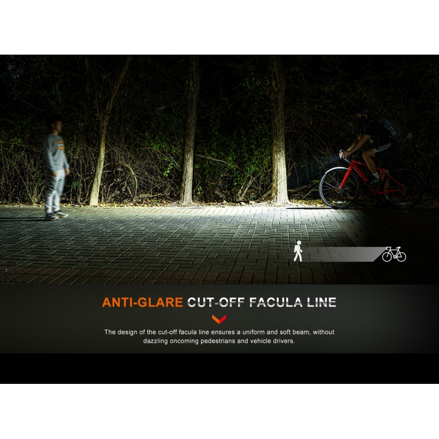 Fenix BC15R- LED Luz de bicicleta regulable y recargable LED/USB IP66 400 lm 31,5 horas