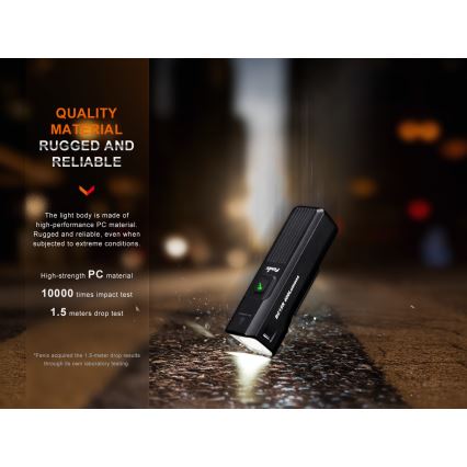 Fenix BC15R- LED Luz de bicicleta regulable y recargable LED/USB IP66 400 lm 31,5 horas