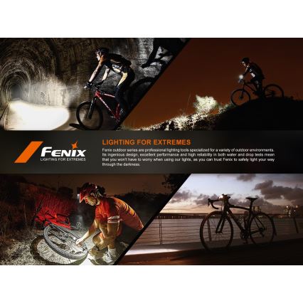 Fenix BC15R- LED Luz de bicicleta regulable y recargable LED/USB IP66 400 lm 31,5 horas