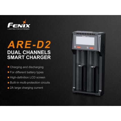 Fenix FENARED2 - Cargador de batería 2xLi-ion/AAA/AA/C 5V