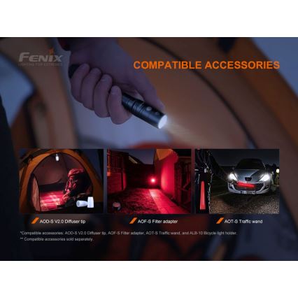 Fenix LD22V20 - Linterna recargable LED LED/USB IP66 800 lm 220 h