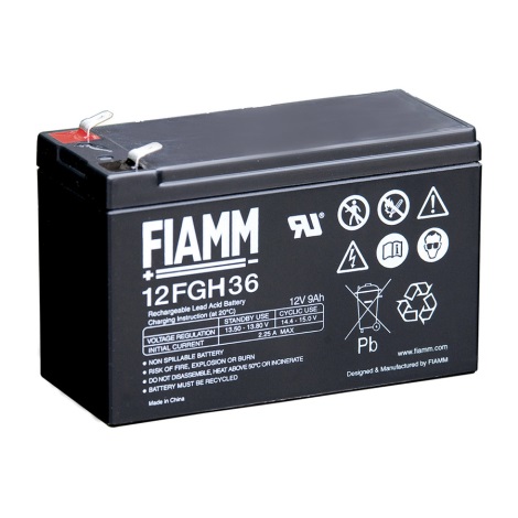 Fiamm 12FGH36 - Acumulador de plomo 12V/9Ah/faston 6,3mm