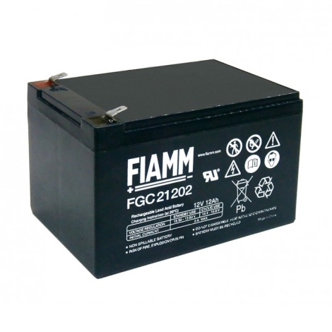 Fiamm FGC21202 - Acumulador de plomo cíclico 12V/12Ah/faston 6,3mm