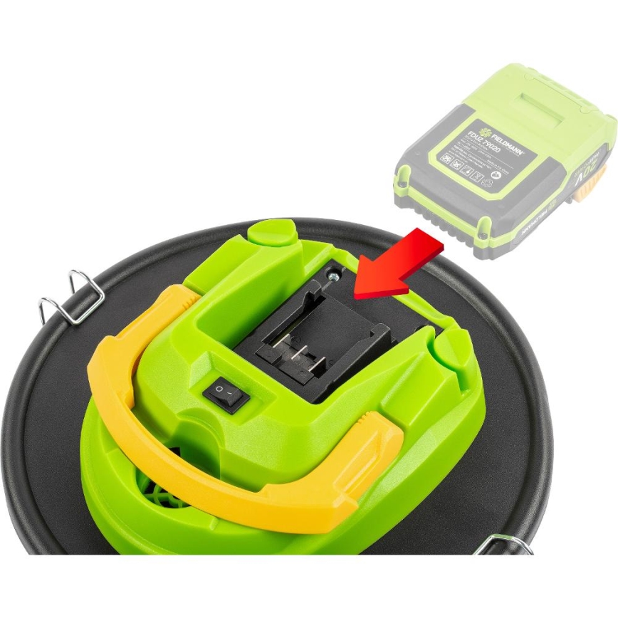Fieldmann - Aspirador de cenizas sin cable 150W/20V