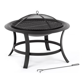 Fieldmann - Chimenea portátil con parrilla Ø 74 cm