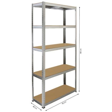 Fieldmann - Estantería de almacén 180x90x40 cm