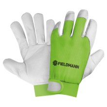Fieldmann - Guantes de trabajo verde/blanco