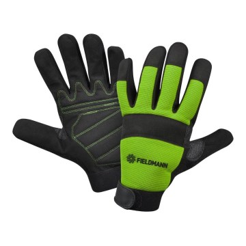 Fieldmann - Guantes de trabajo XXL negro/Verde