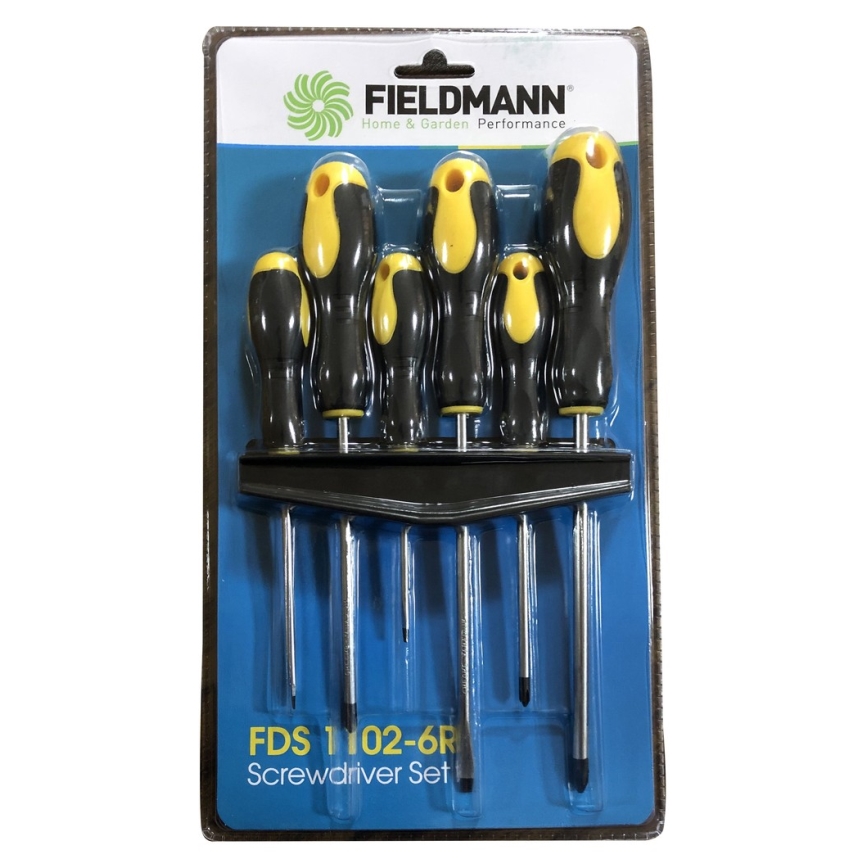 Fieldmann - Juego de destornilladores con soporte 6 piezas