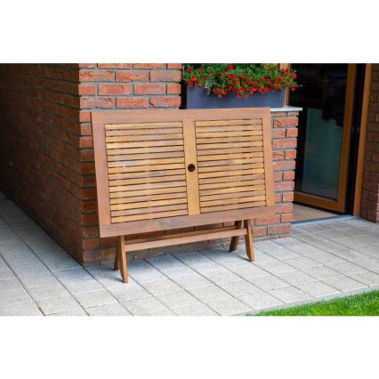 Fieldmann - Mesa de jardín plegable 120x70 cm acacia
