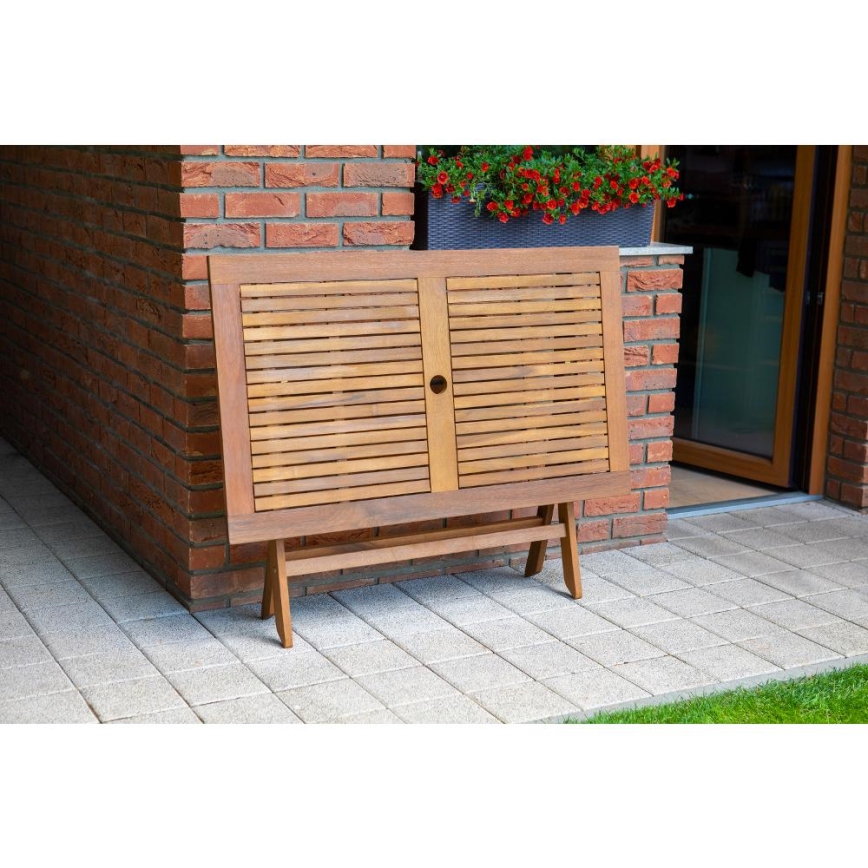Fieldmann - Mesa de jardín plegable 120x70 cm acacia
