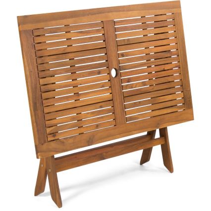 Fieldmann - Mesa de jardín plegable 120x70 cm acacia