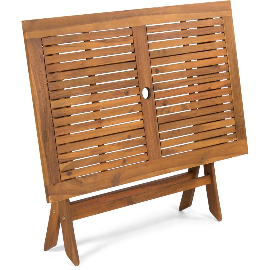 Fieldmann - Mesa de jardín plegable 120x70 cm acacia