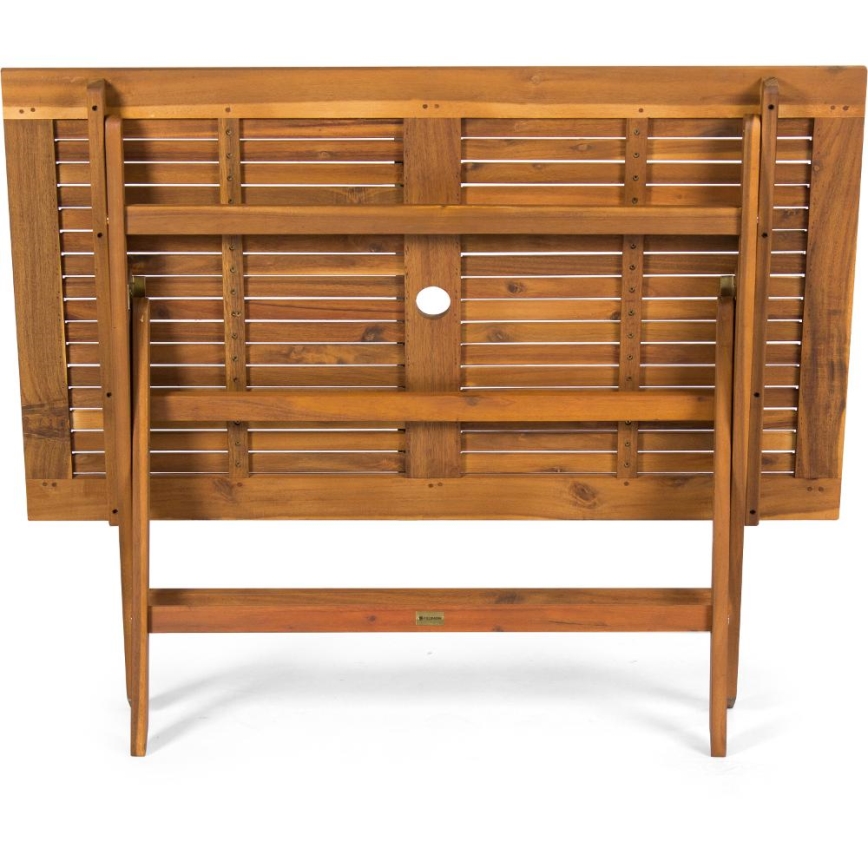 Fieldmann - Mesa de jardín plegable 120x70 cm acacia