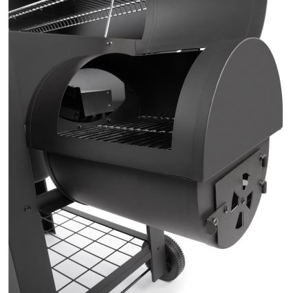 Fieldmann - Parrilla de carbón con ahumador negro