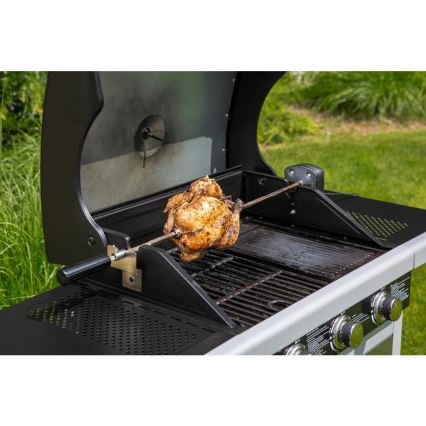 Fieldmann - Parrilla de gas 3x quemador cromo mate