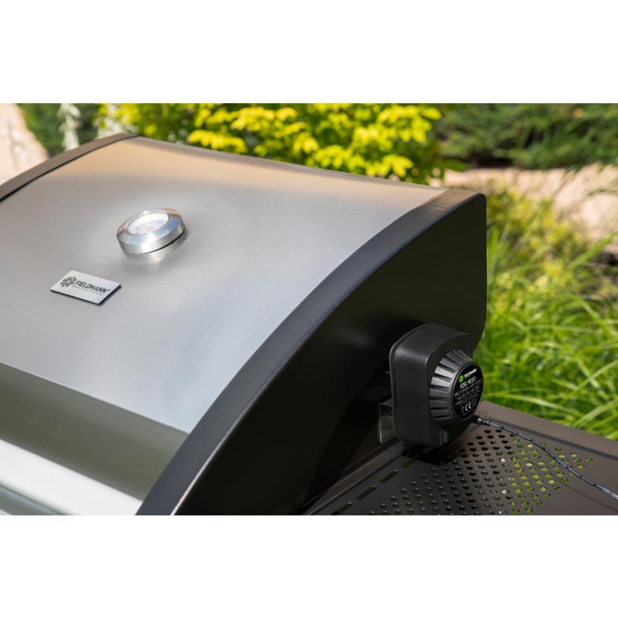 Fieldmann - Parrilla de gas 3x quemador cromo mate