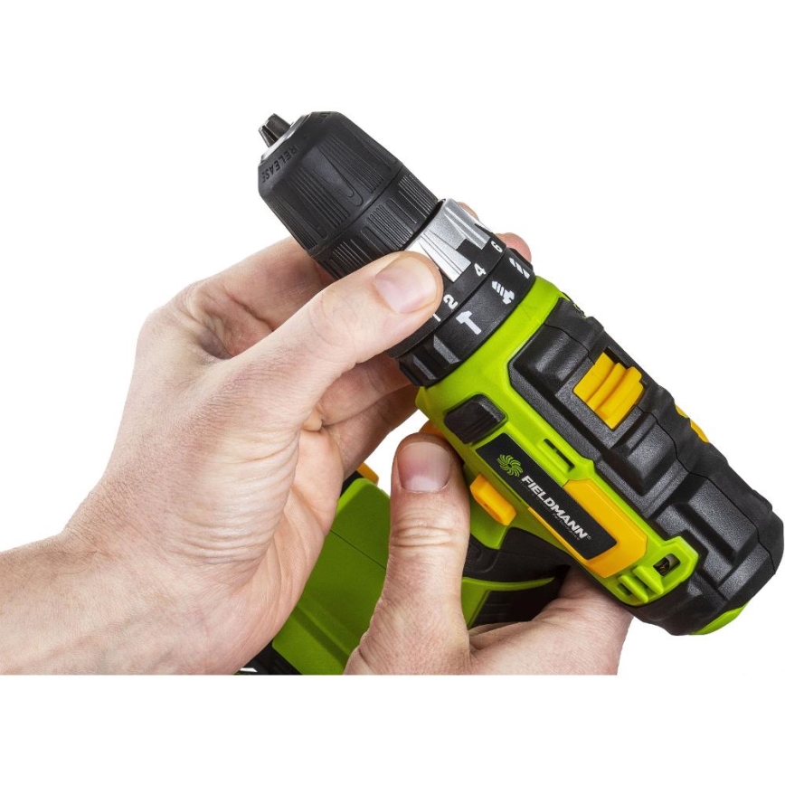 Fieldmann - Taladro percutor inalámbrico 20V