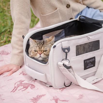 Fikago - Bolsa de transporte para perros y gatos TRUFFLE Grey