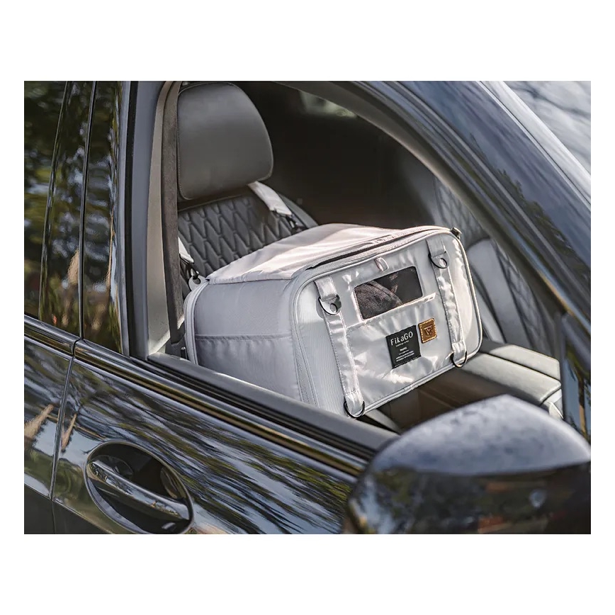Fikago - Bolsa de transporte para perros y gatos TRUFFLE Grey
