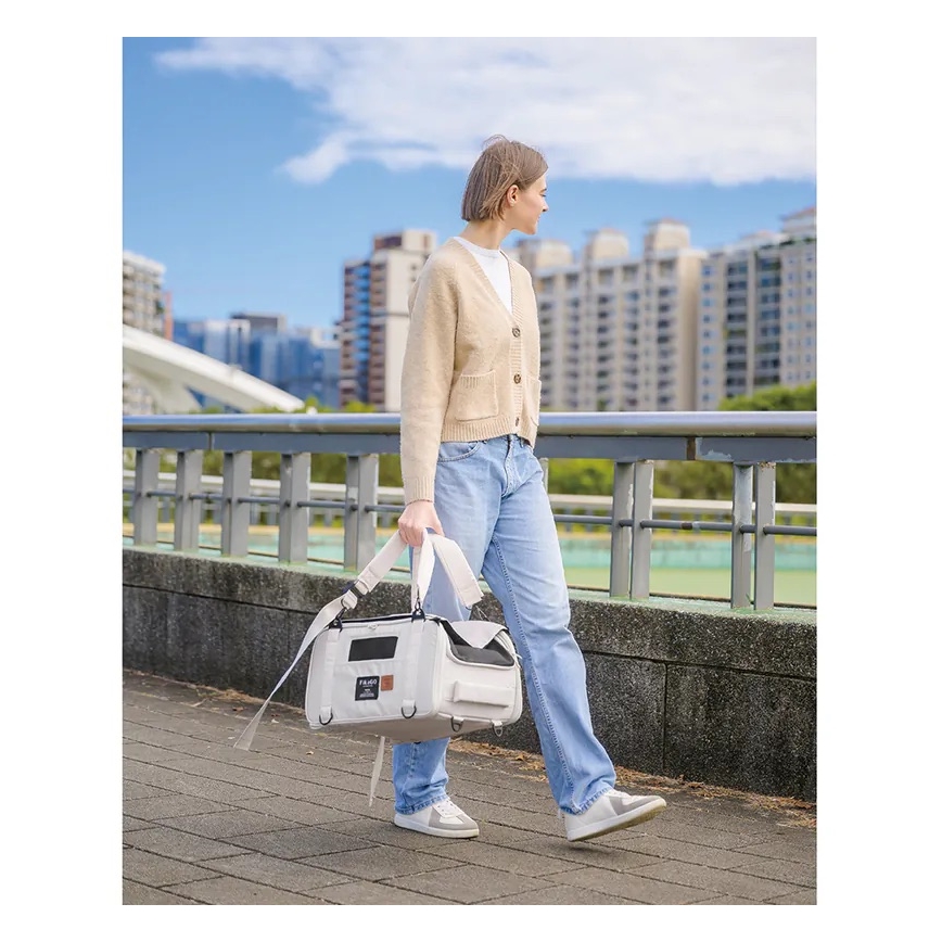 Fikago - Bolsa de transporte para perros y gatos TRUFFLE Grey