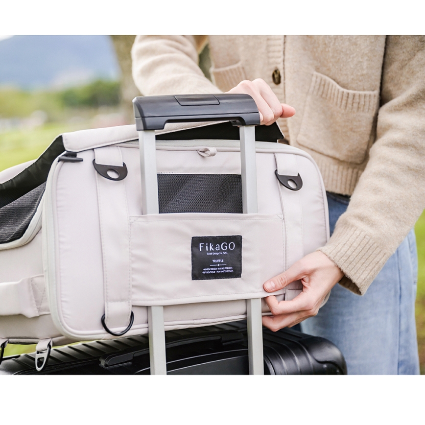Fikago - Bolsa de transporte para perros y gatos TRUFFLE Grey