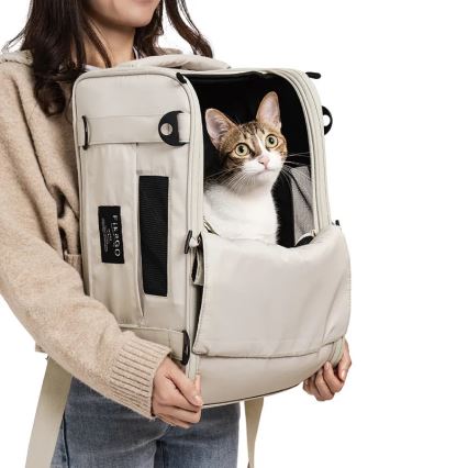 Fikago - Bolsa de transporte para perros y gatos TRUFFLE Grey