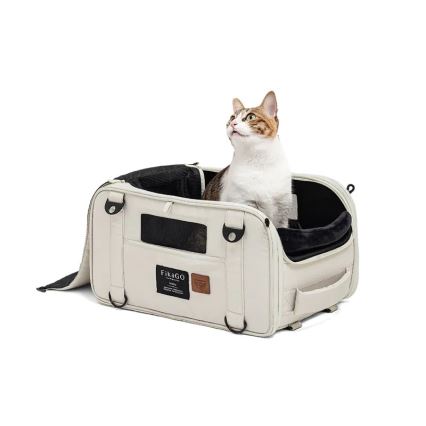Fikago - Bolsa de transporte para perros y gatos TRUFFLE Grey