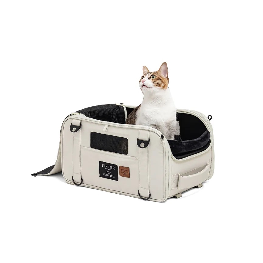 Fikago - Bolsa de transporte para perros y gatos TRUFFLE Grey