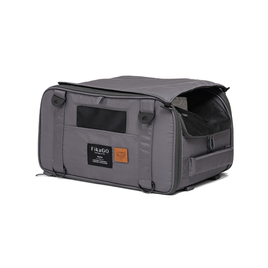 Fikago - Bolsa de transporte para perros y gatos TRUFFLE Grey