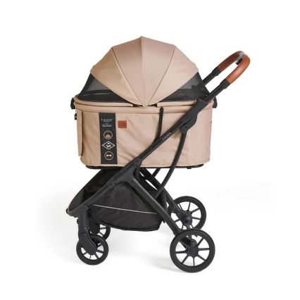 Fikago - Cochecito para perros y gatos AGILE HUGGY beige
