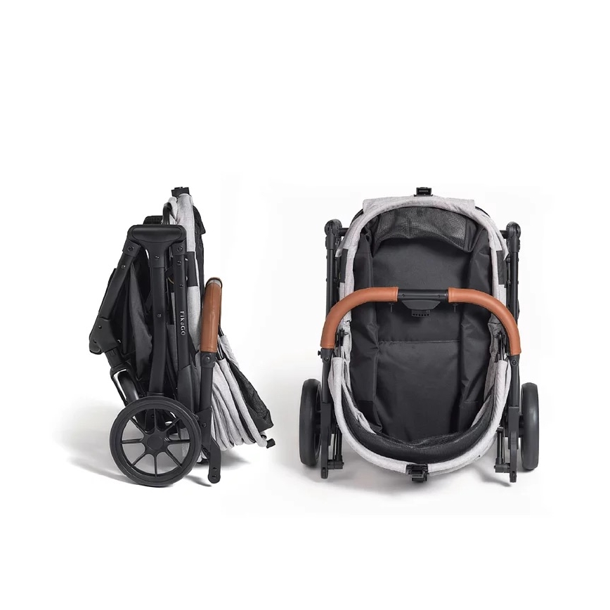 Fikago - Cochecito para perros y gatos AGILE HUGGY beige