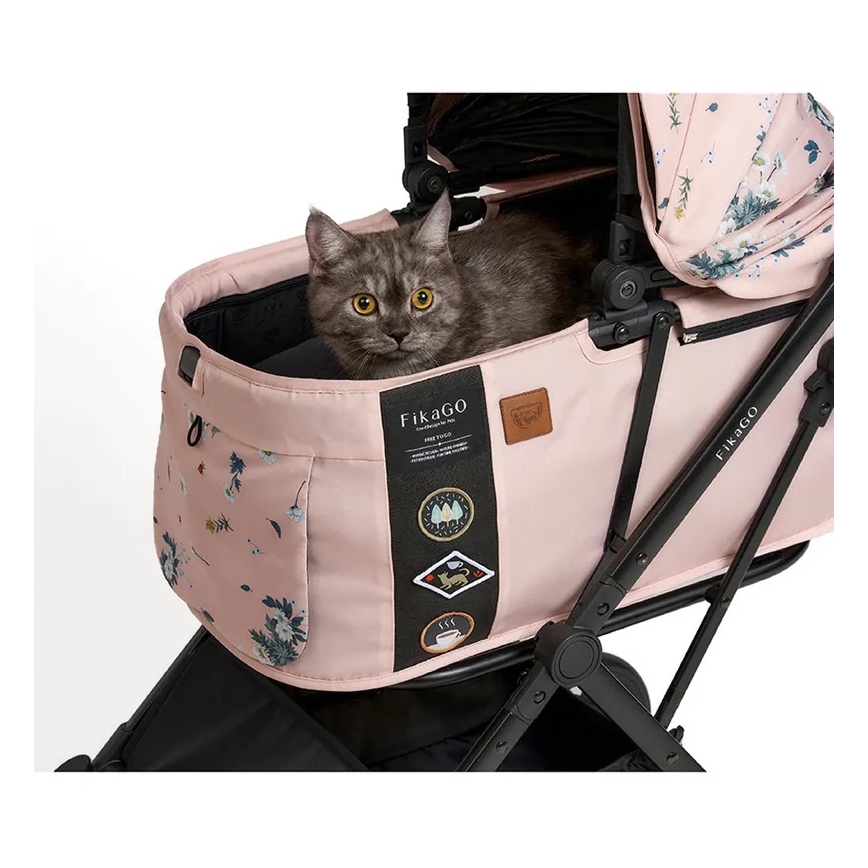 Fikago - Cochecito para perros y gatos FTG Artic Flor