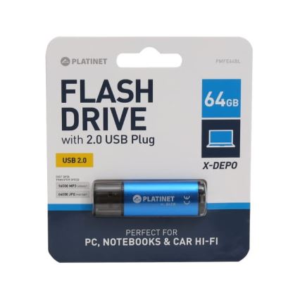 Flash Disk USB 64GB azul