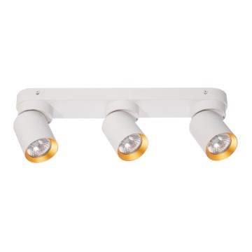 Foco ANDY 3xGU10/8W/230V blanco+/dorado
