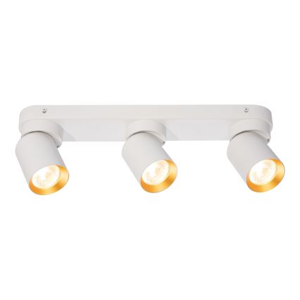 Foco ANDY 3xGU10/8W/230V blanco+/dorado