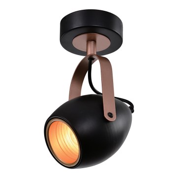 Foco ANICA 1xE14/40W/230V negro/cobre