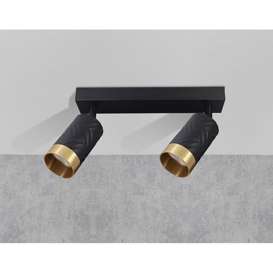 Foco ARRAS 2xGU10/10W/230V negro