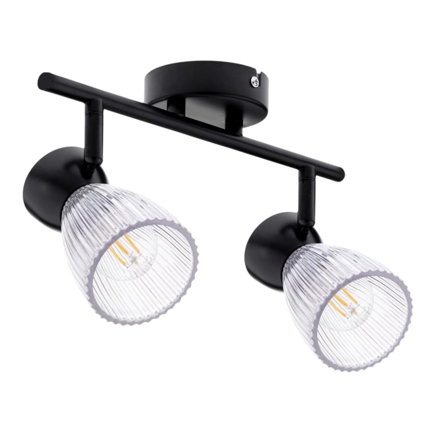 Foco BEST 2xE14/40W/230V negro