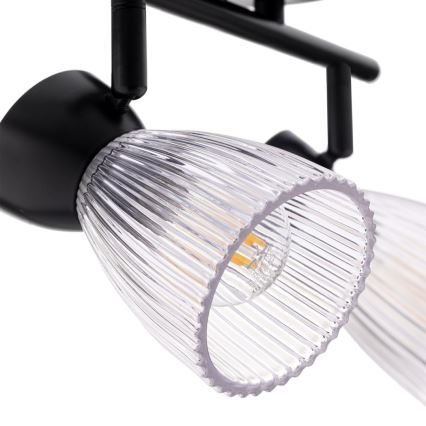 Foco BEST 2xE14/40W/230V negro