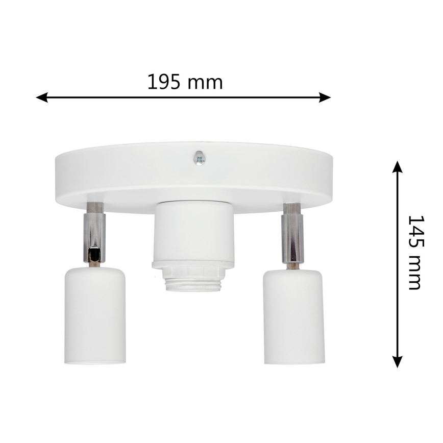 Foco CENTRO 3xE27/15W/230V blanco
