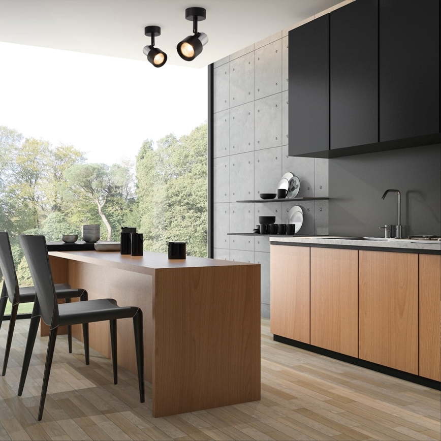 Foco CINO 1xGU10/8W/230V negro