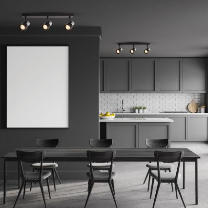 Foco CINO 3xGU10/8W/230V negro