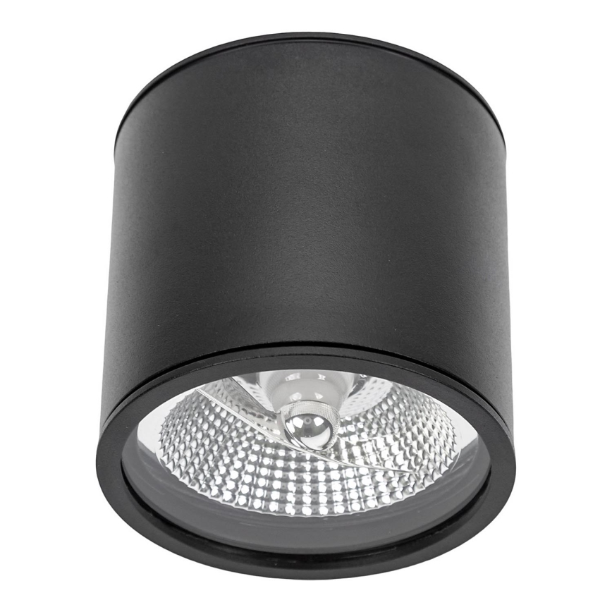 Foco de baño CHLOE AR111 1xGU10/12W/230V IP65 redondeado negro