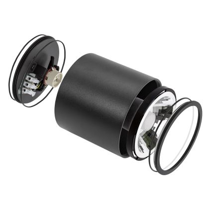 Foco de baño CHLOE AR111 1xGU10/12W/230V IP65 redondeado negro