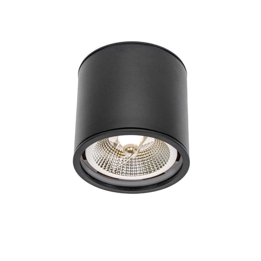 Foco de baño CHLOE AR111 1xGU10/12W/230V IP65 redondeado negro